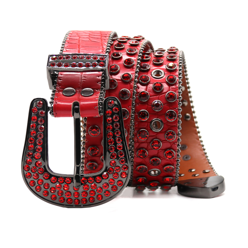 Határokon átnyúló öv férfi és női személyiség hip-hop punk stílusú berakásos, teljes gyémánttal díszített, európai és amerikai új divatos Joker öv nagykereskedelemben