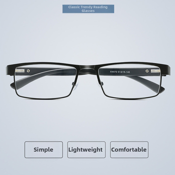 Új, kék fény elleni védelemmel ellátott, teljes keretes olvasószemüveg időseknek, fém olvasószemüveg, kiváló szemüveg időseknek 070