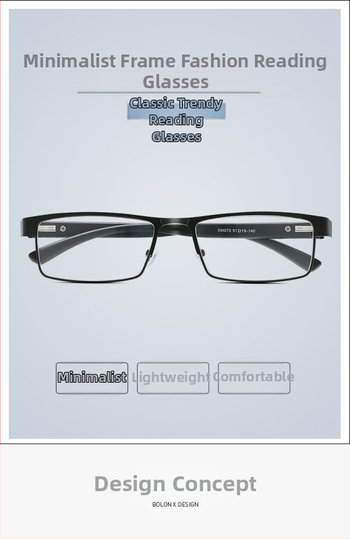 Нови очила за четене с анти-синя светлина, пълноформатни очила за възрастни хора, метални очила за четене, изящни очила за възрастни хора 070