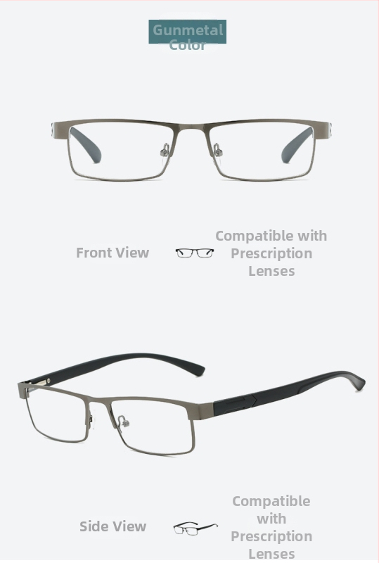 Új, kék fény elleni védelemmel ellátott, teljes keretes olvasószemüveg időseknek, fém olvasószemüveg, kiváló szemüveg időseknek 070