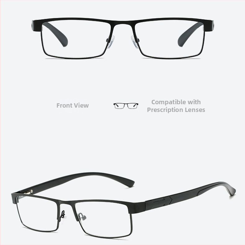 Új, kék fény elleni védelemmel ellátott, teljes keretes olvasószemüveg időseknek, fém olvasószemüveg, kiváló szemüveg időseknek 070