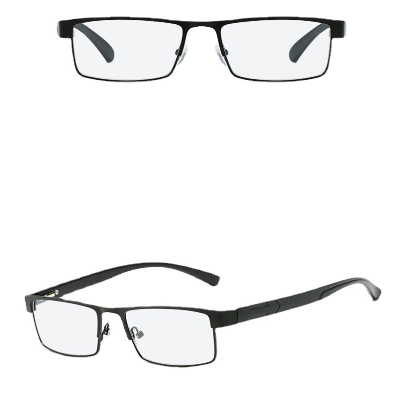 Új, kék fény elleni védelemmel ellátott, teljes keretes olvasószemüveg időseknek, fém olvasószemüveg, kiváló szemüveg időseknek 070