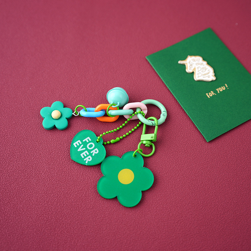 Aranyos kreatív akril virágos kulcstartó női táska medál hátizsák autó medál gyönyörű autó medál