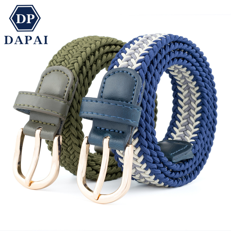 Határokon átnyúló női szőtt elasztikus hétköznapi öv, divatos öv, európai és amerikai golföv