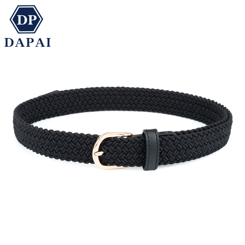 Határokon átnyúló női szőtt elasztikus hétköznapi öv, divatos öv, európai és amerikai golföv