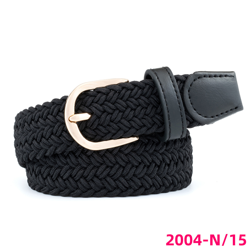 Határokon átnyúló női szőtt elasztikus hétköznapi öv, divatos öv, európai és amerikai golföv