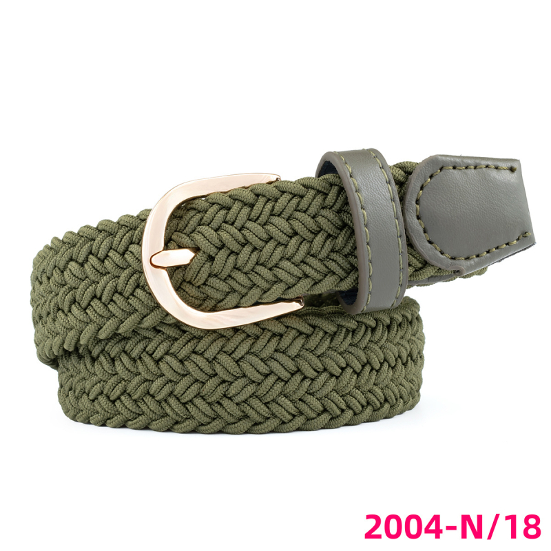 Határokon átnyúló női szőtt elasztikus hétköznapi öv, divatos öv, európai és amerikai golföv