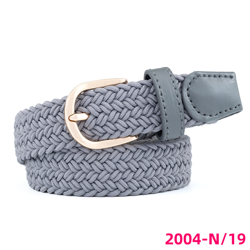 Határokon átnyúló női szőtt elasztikus hétköznapi öv, divatos öv, európai és amerikai golföv