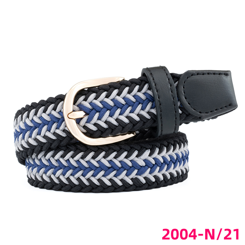 Határokon átnyúló női szőtt elasztikus hétköznapi öv, divatos öv, európai és amerikai golföv