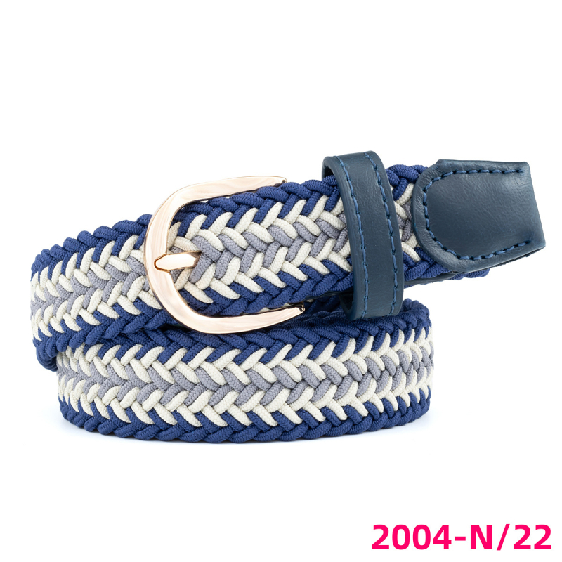 Határokon átnyúló női szőtt elasztikus hétköznapi öv, divatos öv, európai és amerikai golföv