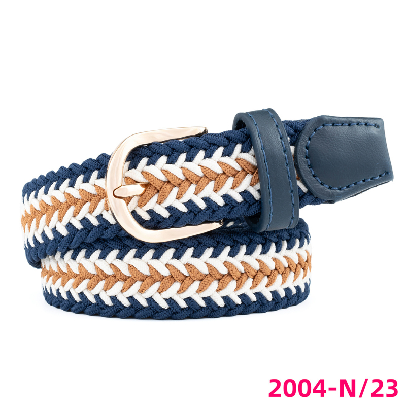 Határokon átnyúló női szőtt elasztikus hétköznapi öv, divatos öv, európai és amerikai golföv