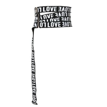 Fustă cu talie elastică, cu litere europene și americane, pentru femei, imprimată versatilă cu salopetă, costum la modă, curea elastică decorativă pentru talie