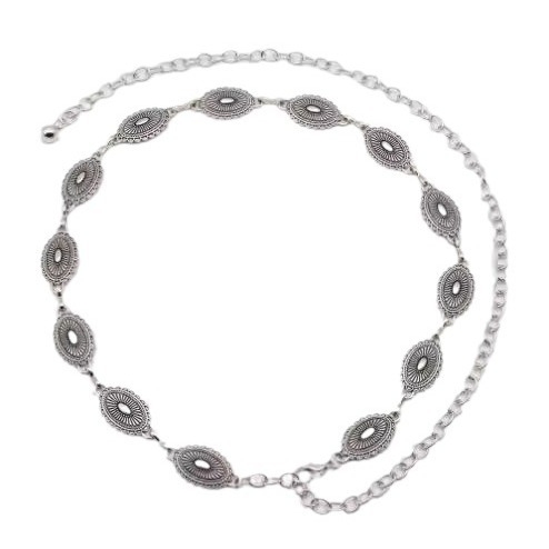 vintage etnikai stílusú faragott ősi ezüst lánc vintage fém deréklánc Spice Girl ruha nadrág dekoratív öv