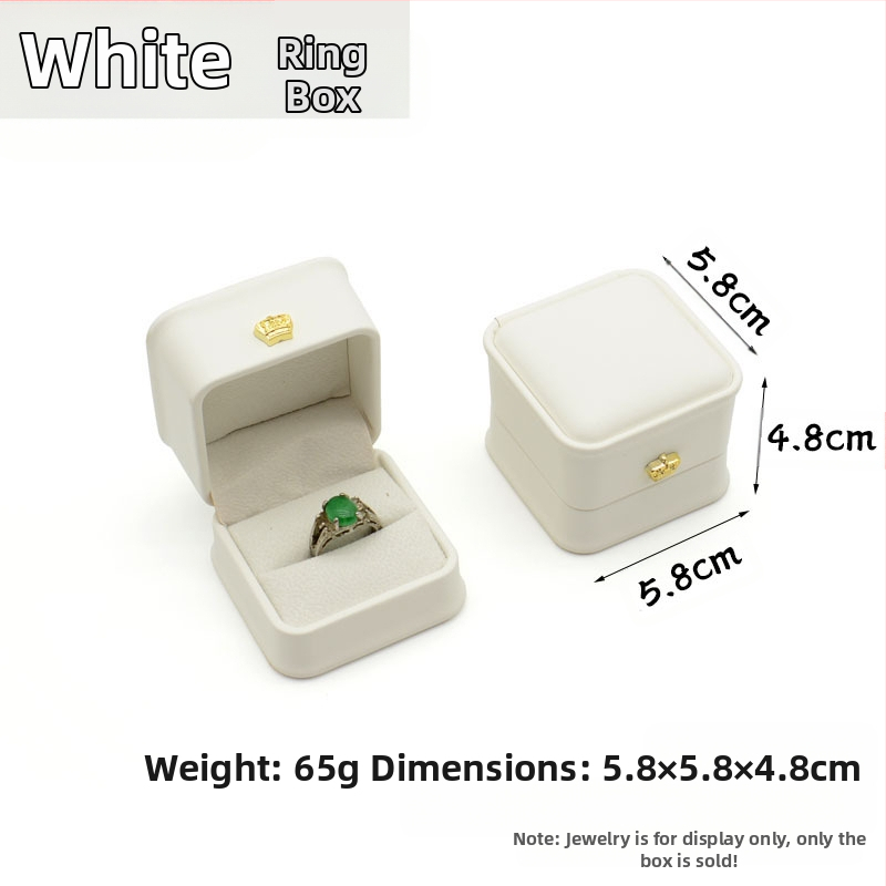 Kruna Pu prsten ogrlica privjesak narukvica kutija za nakit lagana luksuzna kožna poklon kutija za nakit u struku