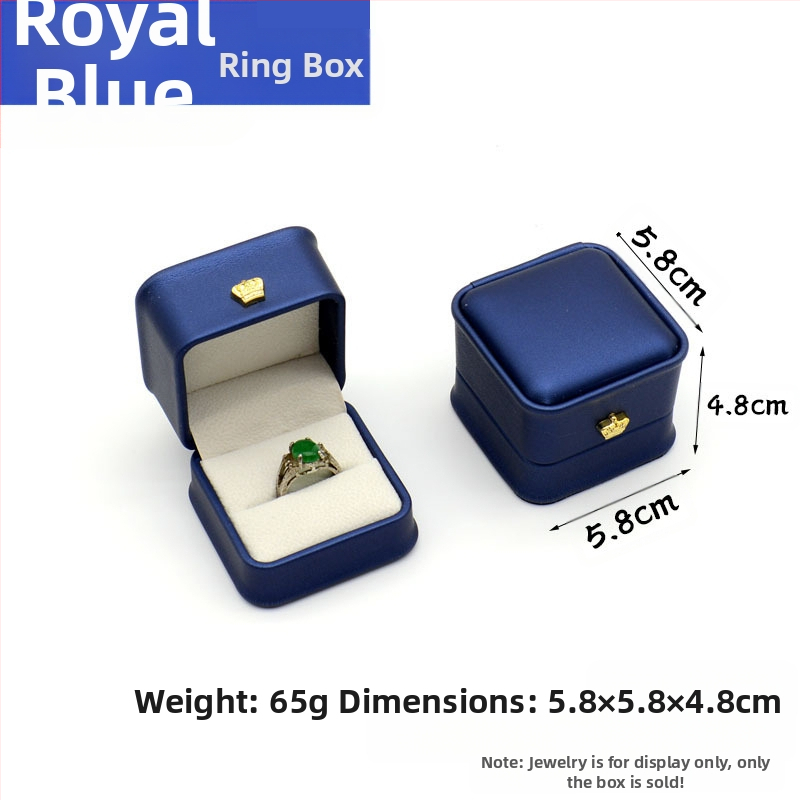 Kruna Pu prsten ogrlica privjesak narukvica kutija za nakit lagana luksuzna kožna poklon kutija za nakit u struku