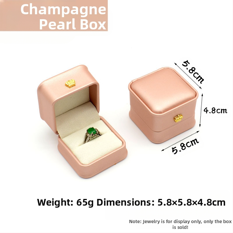 Kruna Pu prsten ogrlica privjesak narukvica kutija za nakit lagana luksuzna kožna poklon kutija za nakit u struku