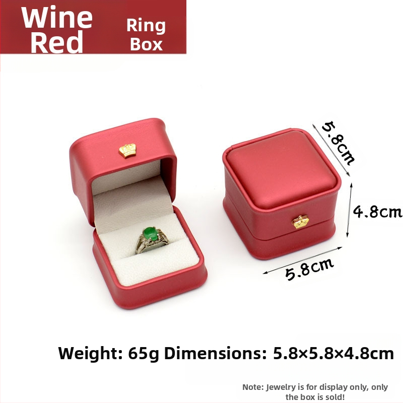Kruna Pu prsten ogrlica privjesak narukvica kutija za nakit lagana luksuzna kožna poklon kutija za nakit u struku