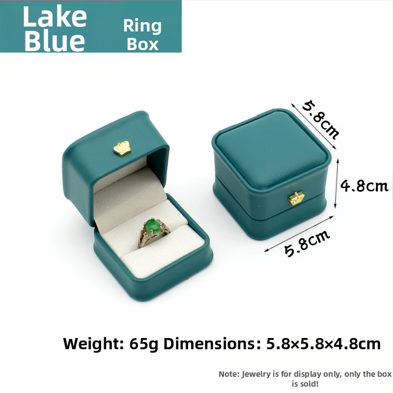 Kruna Pu prsten ogrlica privjesak narukvica kutija za nakit lagana luksuzna kožna poklon kutija za nakit u struku