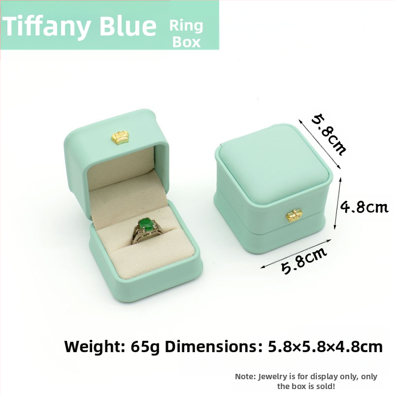 Kruna Pu prsten ogrlica privjesak narukvica kutija za nakit lagana luksuzna kožna poklon kutija za nakit u struku