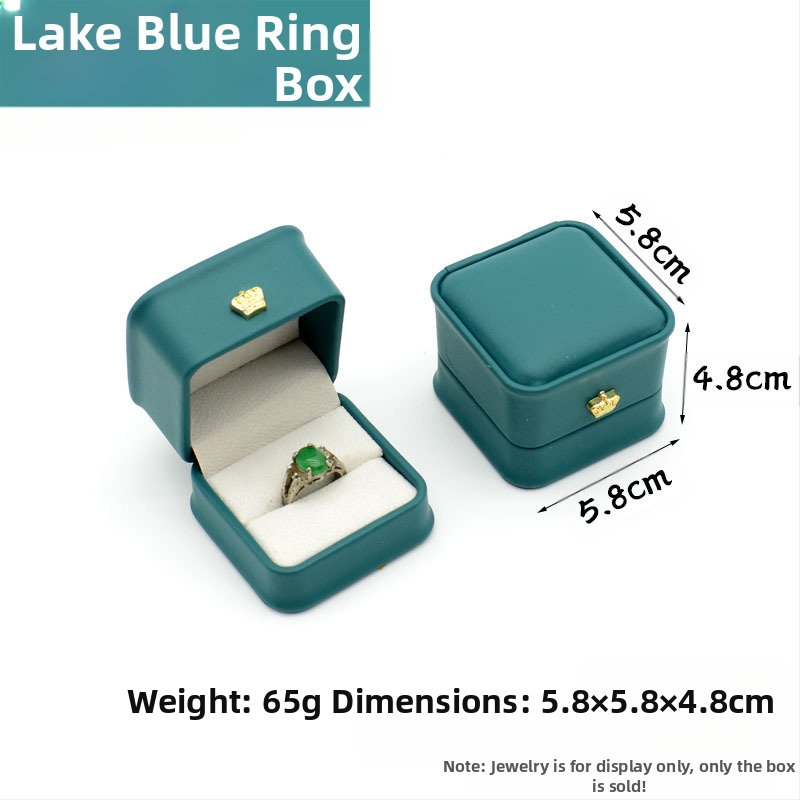 Kruna Pu prsten ogrlica privjesak narukvica kutija za nakit lagana luksuzna kožna poklon kutija za nakit u struku