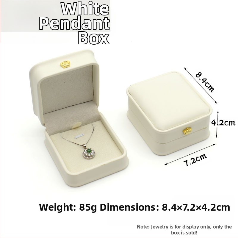 Kruna Pu prsten ogrlica privjesak narukvica kutija za nakit lagana luksuzna kožna poklon kutija za nakit u struku