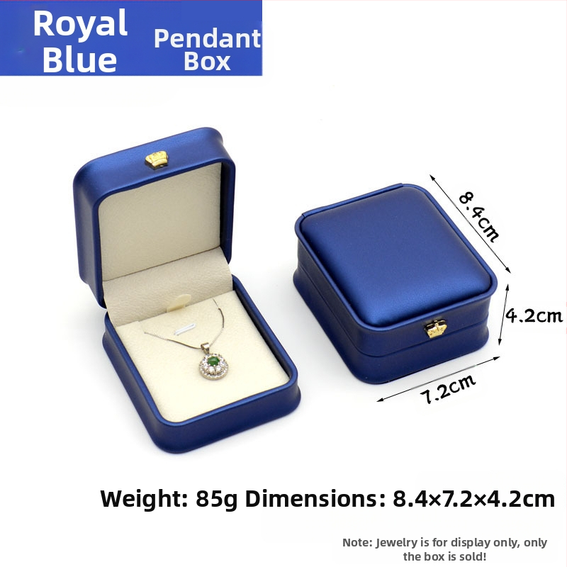 Kruna Pu prsten ogrlica privjesak narukvica kutija za nakit lagana luksuzna kožna poklon kutija za nakit u struku