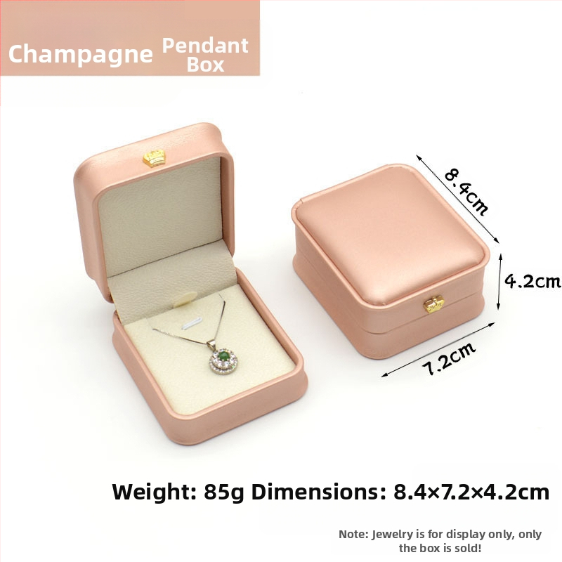 Kruna Pu prsten ogrlica privjesak narukvica kutija za nakit lagana luksuzna kožna poklon kutija za nakit u struku