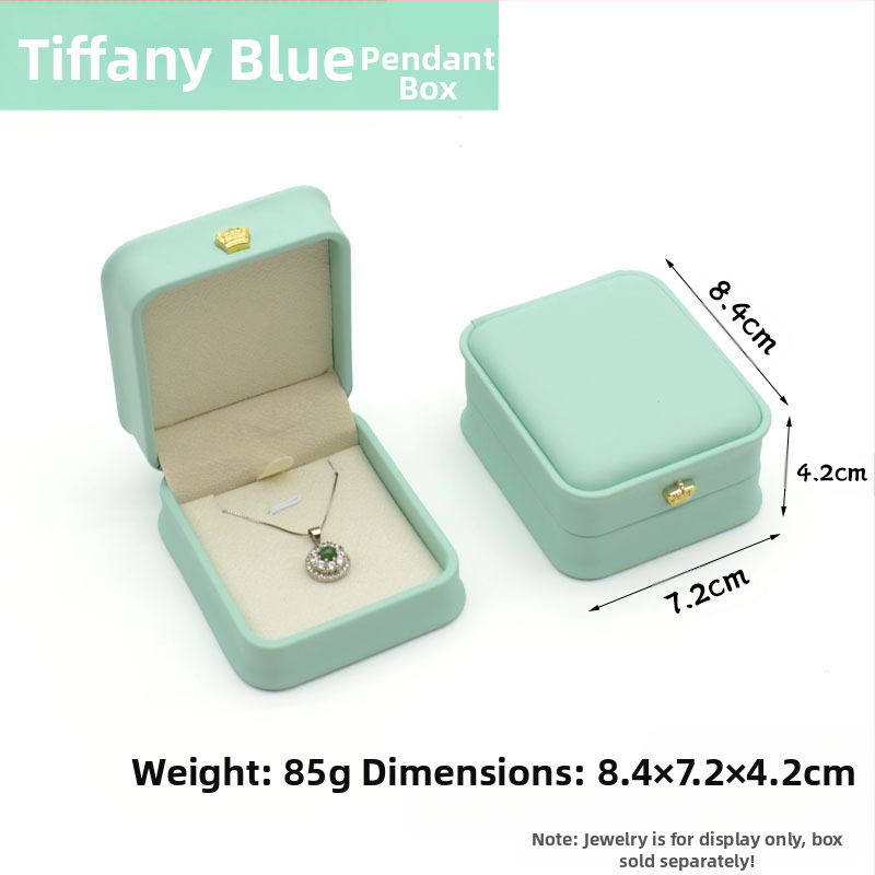 Kruna Pu prsten ogrlica privjesak narukvica kutija za nakit lagana luksuzna kožna poklon kutija za nakit u struku