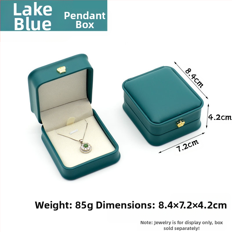 Kruna Pu prsten ogrlica privjesak narukvica kutija za nakit lagana luksuzna kožna poklon kutija za nakit u struku