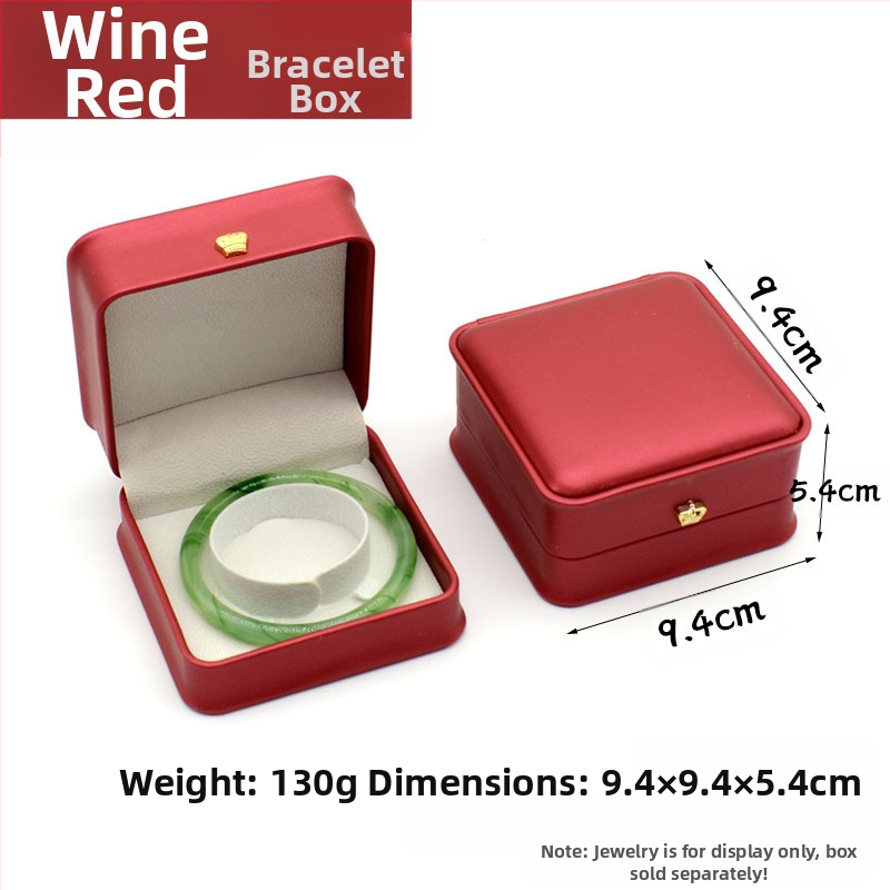 Kruna Pu prsten ogrlica privjesak narukvica kutija za nakit lagana luksuzna kožna poklon kutija za nakit u struku