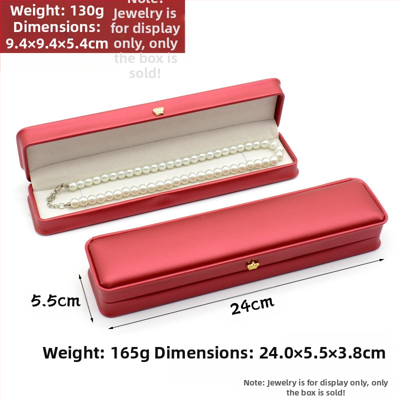 Kruna Pu prsten ogrlica privjesak narukvica kutija za nakit lagana luksuzna kožna poklon kutija za nakit u struku