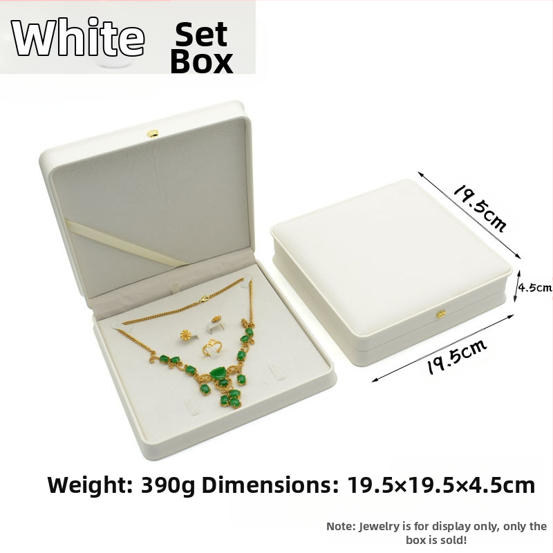 Kruna Pu prsten ogrlica privjesak narukvica kutija za nakit lagana luksuzna kožna poklon kutija za nakit u struku