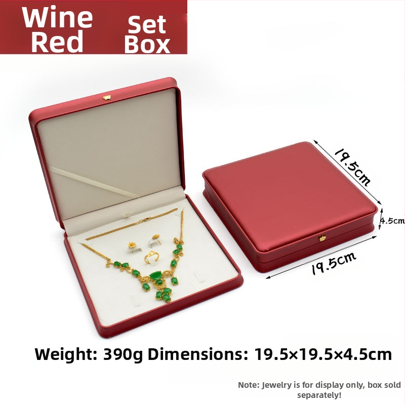 Kruna Pu prsten ogrlica privjesak narukvica kutija za nakit lagana luksuzna kožna poklon kutija za nakit u struku