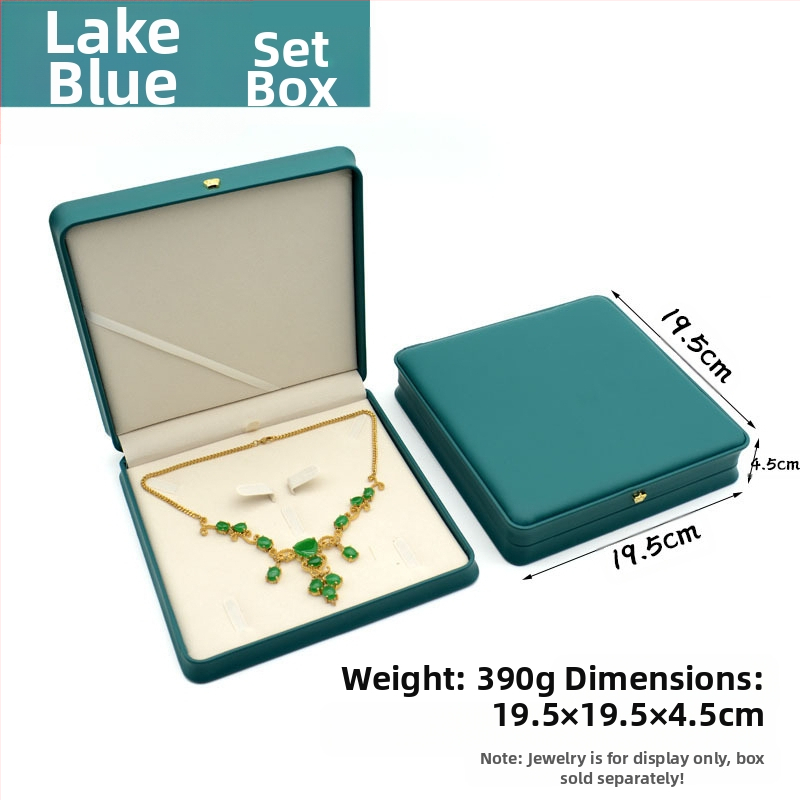 Kruna Pu prsten ogrlica privjesak narukvica kutija za nakit lagana luksuzna kožna poklon kutija za nakit u struku