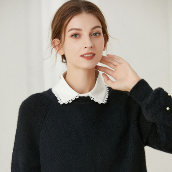 Κολάρο από δαντέλα για γυναίκες, ευέλικτο κάτω μέρος, διακόσμηση με κοψίματα, φθινοπωρινό και χειμερινό στυλ με κολάρο από δαντέλα, κομψό, χονδρικό εμπόριο για μετακινήσεις σε όλη τη χώρα