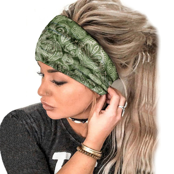 Eșarfă largă de catifea elastică cu imprimeu Amazon pentru păr cu flori de caju, îngroșată, în Europa și Statele Unite, pentru toamnă și iarnă