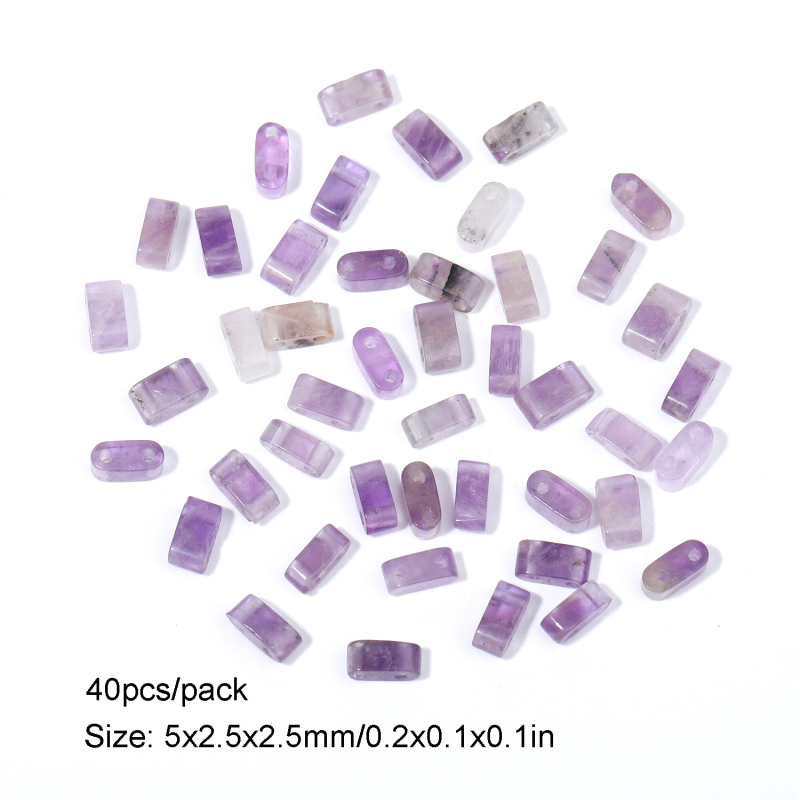 Természetes kőből készült dupla lyukú üveg rizsgyöngy nyaklánc, karkötő TILA gyöngyök DIY négyzet alakú laza gyöngyök kiegészítők anyag