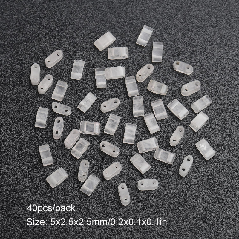 Természetes kőből készült dupla lyukú üveg rizsgyöngy nyaklánc, karkötő TILA gyöngyök DIY négyzet alakú laza gyöngyök kiegészítők anyag