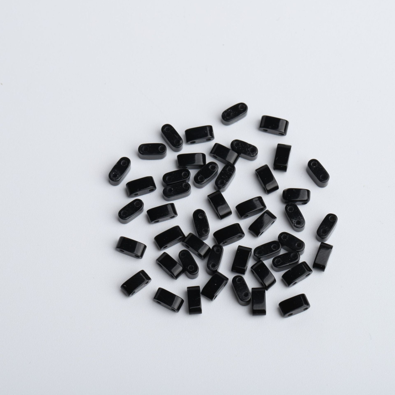 Természetes kőből készült dupla lyukú üveg rizsgyöngy nyaklánc, karkötő TILA gyöngyök DIY négyzet alakú laza gyöngyök kiegészítők anyag