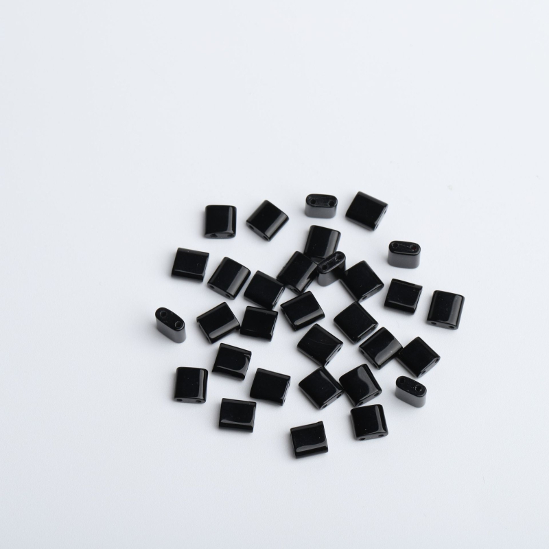 Természetes kőből készült dupla lyukú üveg rizsgyöngy nyaklánc, karkötő TILA gyöngyök DIY négyzet alakú laza gyöngyök kiegészítők anyag