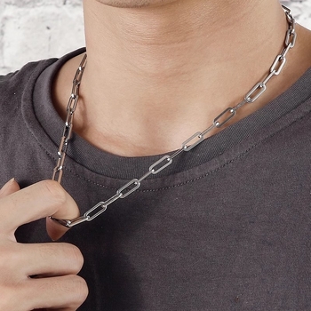 Κολιέ σε διασυνοριακό ευρωπαϊκό και αμερικανικό στιλ, για άνδρες και γυναίκες, απλό συνδετήρα από τιτάνιο και ατσάλι, αλυσίδα κλείδας, κρύο στυλ, μοντέρνα αξεσουάρ που ταιριάζουν απόλυτα