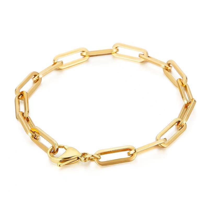 Határokon átnyúló európai és amerikai stílusú nyaklánc férfi és női egyszerű gemkapocs titán acél kulcscsont lánc bedugós hideg stílusú divatos, mindenhez illő kiegészítők