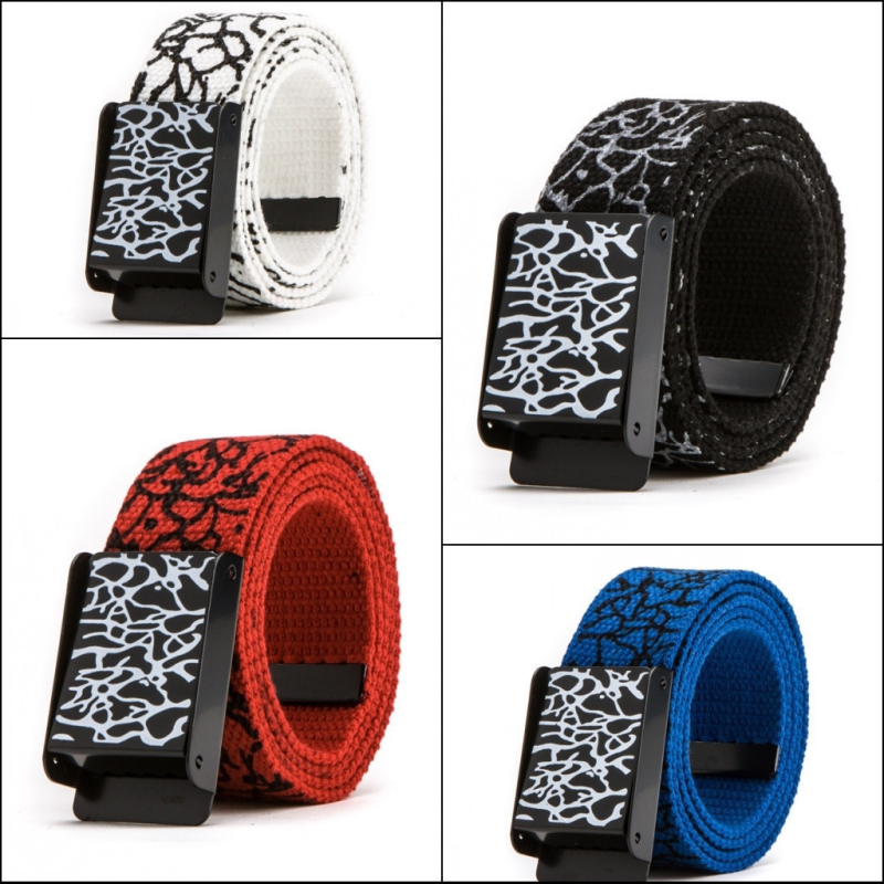 Crack Hip-Hop Graffiti Hip-Hop Divat Hétköznapi Farmer Öv Férfi és Női Páros Vászon Öv Öv