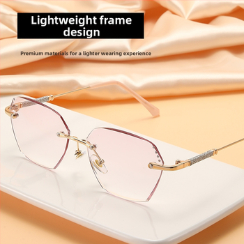 TikTok új gyémánt finom villanású presbyopikus szemüveg női elegáns divatos színátmenetes presbyopikus szemüveg ultrakönnyű anti-kék fény presbyopikus szemüveg