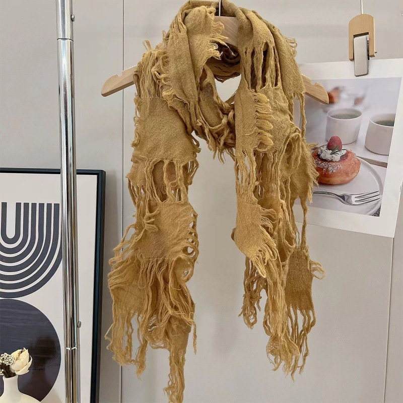 „Wasteland Hole“ šalikas, rudens ir žiemos, korėjietiško stiliaus, studentiškas, vientisos spalvos, vyriškas ir moteriškas ilgas, šiltas šalikas, tinkantis įvairioms rungtynėms.