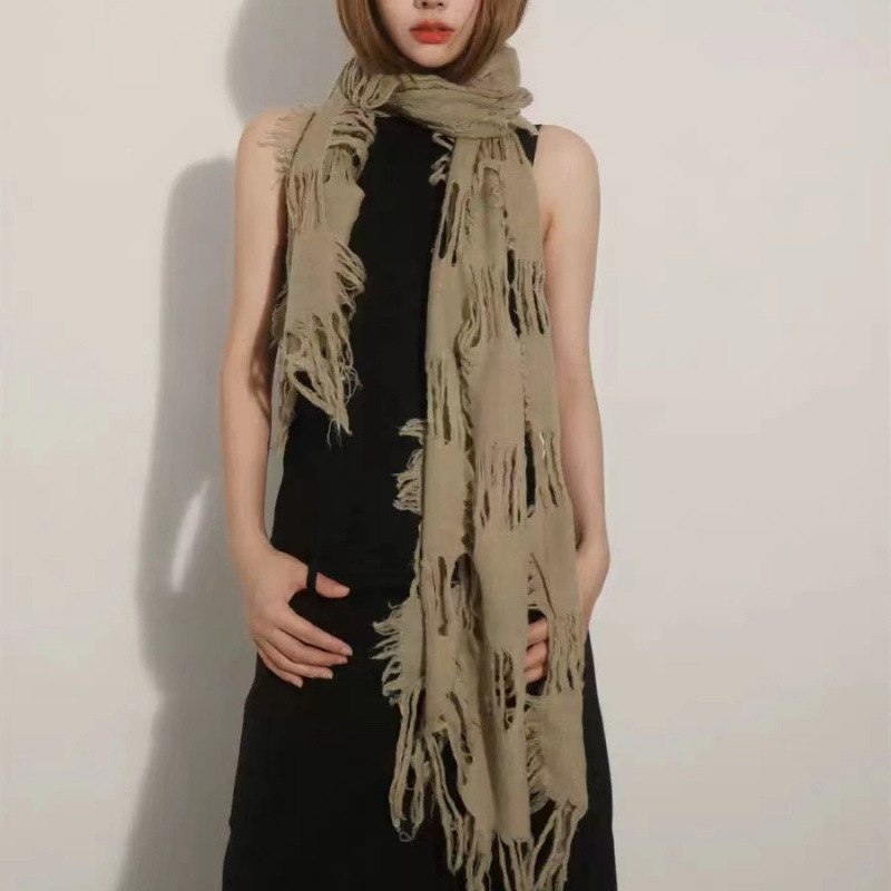 „Wasteland Hole“ šalikas, rudens ir žiemos, korėjietiško stiliaus, studentiškas, vientisos spalvos, vyriškas ir moteriškas ilgas, šiltas šalikas, tinkantis įvairioms rungtynėms.