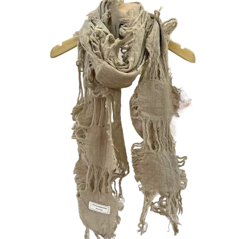 „Wasteland Hole“ šalikas, rudens ir žiemos, korėjietiško stiliaus, studentiškas, vientisos spalvos, vyriškas ir moteriškas ilgas, šiltas šalikas, tinkantis įvairioms rungtynėms.