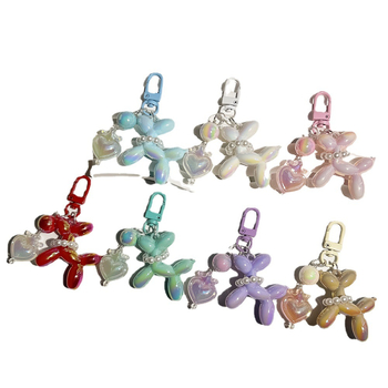 Νέο Crown Love Real Color Macaron Blow Dog Keychain Κρεμαστό Δαχτυλίδι Αξεσουάρ Φοιτητική Τσάντα Κρεμαστό