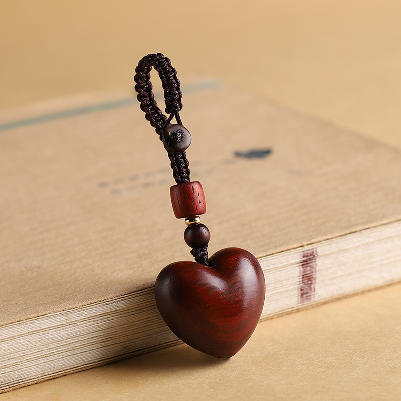 Rózsafa kis szerelmes mobiltelefon lánc medál férfiaknak és nőknek páros kulcstartó medál barátnőnek kreatív kis ajándék függő díszek