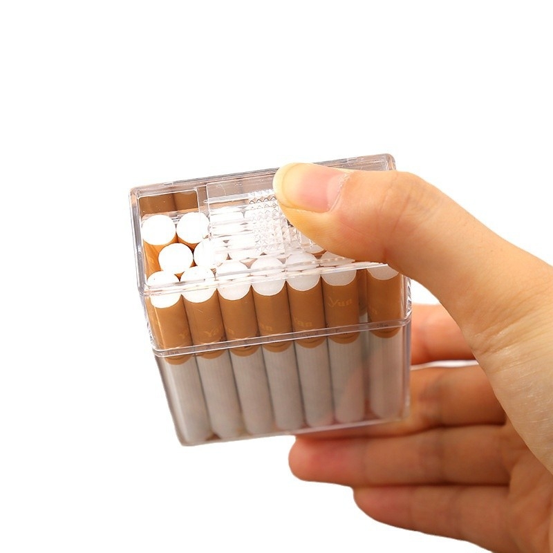 Nova prozirna kutija za cigarete za muškarce, kreativna jednostavna modna, vrhunska kompresijska kutija za cigarete s 20 komada, jednostavna kutija za cigarete s preklopom